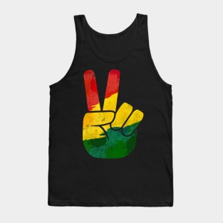 Peace Hand Sign Juneteenth Freedom Day Black Pride Tank Top